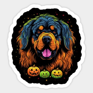 Tibetan Mastiff Halloween Sticker